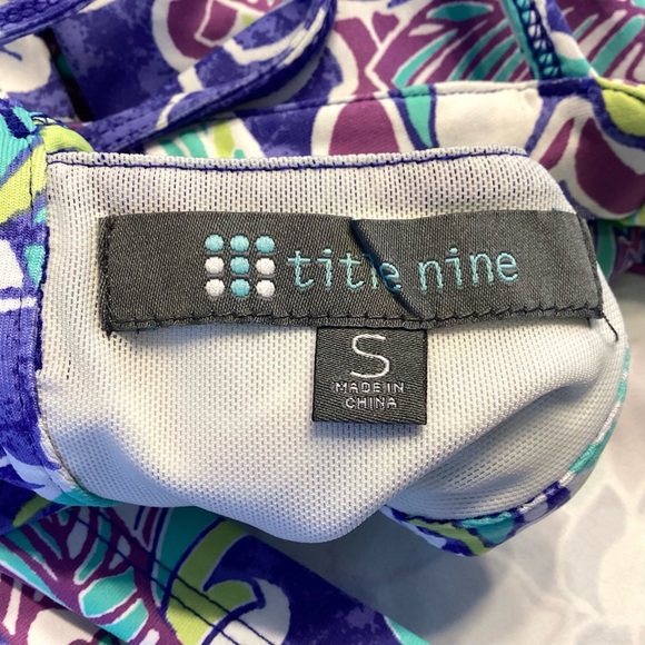 Title Nine Dress Sz S,M Purple Green Steadfast Floral Mini Outdoors Beach NWOT - Picture 8 of 10